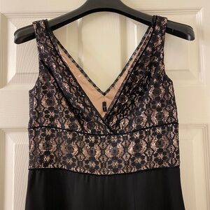 Black Laced Bodice Sleeveless Party Dress